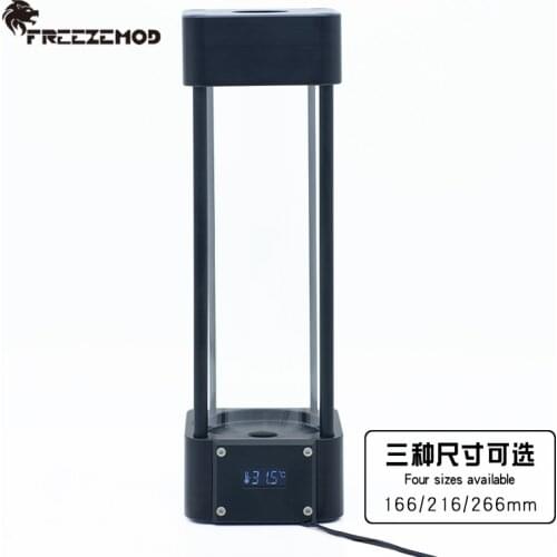 FREEZEMOD square computer water cooler acrylic water tank 2020 LCD temperature display reservoir. PO-WDX