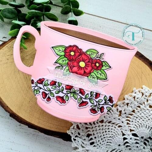 Panalisacraft folded Cup Metal Cutting Dies Stencils for DIY Scrapbooking/album Decorative Embossing DIY Paper Cards