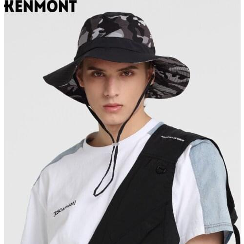 Kenmont mens outdoor sun hat large brim UV protection sport hat