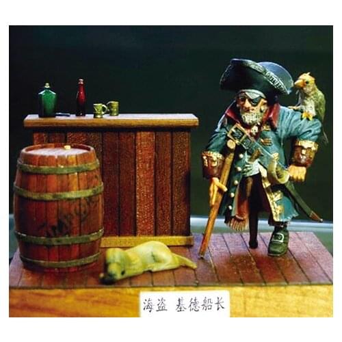 Resin figure set scale 1/16 captain kidd The king of the pirates william kidd