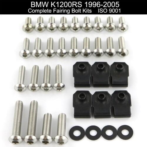 Complete Full Fairing Bolts Kit Screws Stainless Steel Fit For BMW K1200RS 1996 1997 1998 1999 2000 2001 2002 2003 2004 2005