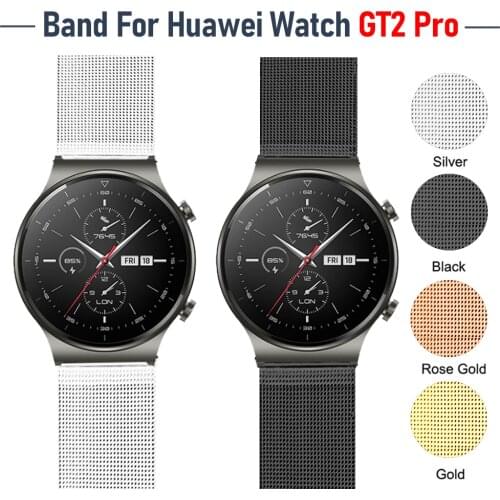 New Milanese Strap for HUAWEI Watch GT 2 Pro Metal Band for HUAWEI Watch Bracelet Luxury Adjust Watchband Accessories 20mm 22mm