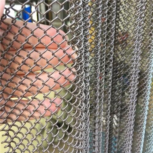 Chain link mesh for fireplace net