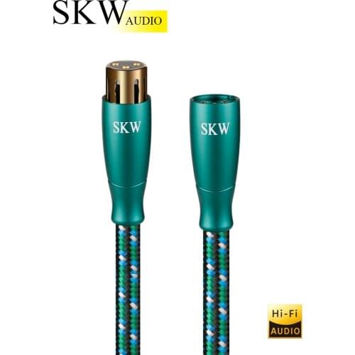 SKW 3 Pin XLR Audio Balanced Cable Male To Female Sound Cannon Cable Plug OFC Conductor For CD Connect To Amplifier One Pair