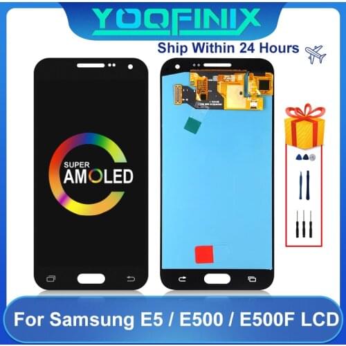 Super AMOLED For Samsung Galaxy E5 LCD SM-E500F E500H E500H/DD E500 Display LCD Touch Screen Digitizer Display Replacement Parts