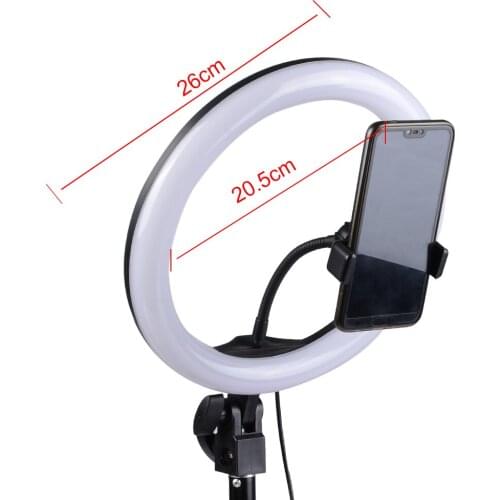 26CM Selfie Ring Light Photography Led Rim Of Lamp With Mobile Holder Ringlight For Live Video Streaming