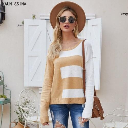 Vintage Autumn Winter Sweaters Ladies Long Sleeve Casual Pullover Fashion Chic Loose Knitted Jumper Women Pullover Sweater