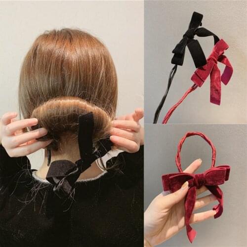 Magic Hairpin Bowknot DIY Hair Braiding Lazy Braider Twist Elastic Hair Bands for Women Headband Hair Styling Tools Accessories