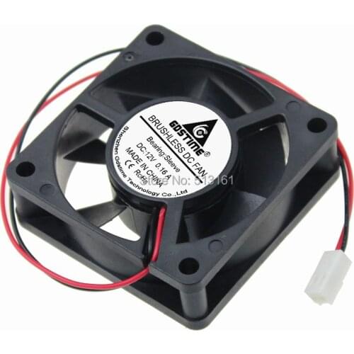 10 Pieces Gdstime 60MM 60 x 60 x 20mm 2Pin 2510 Connector 12V DC Brushless Cooling Cooler Fan