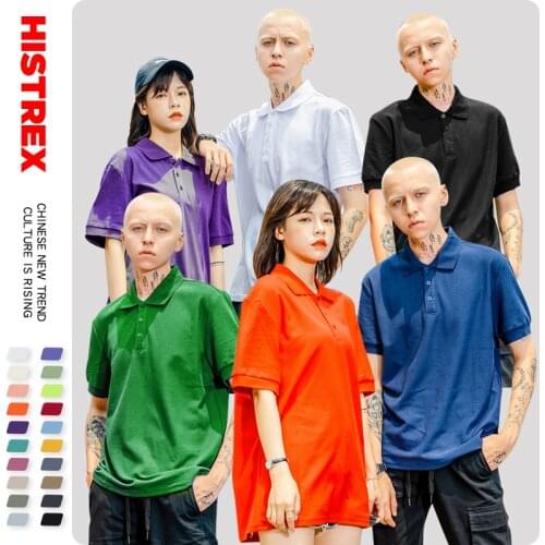 100% Cotton Men Polo Shirts Short Sleeve 230g High Quality Hip Hop Poloshirt Orange Green Purple Golf Brand Polos T-shirt Man