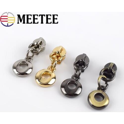 20Pcs Fashion 3# O Rings Metal Zipper Sliders For Nylon Zippers Zip Head Jackets Clothes Zips Repair Kit DIY Bag Accessories