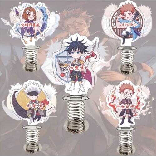 Anime Jujutsu Kaisen Fushiguro Nobara Gojou Shake Cute Action Figure Stand Card Model Desk Decor Acrylic Child Toy Standsing