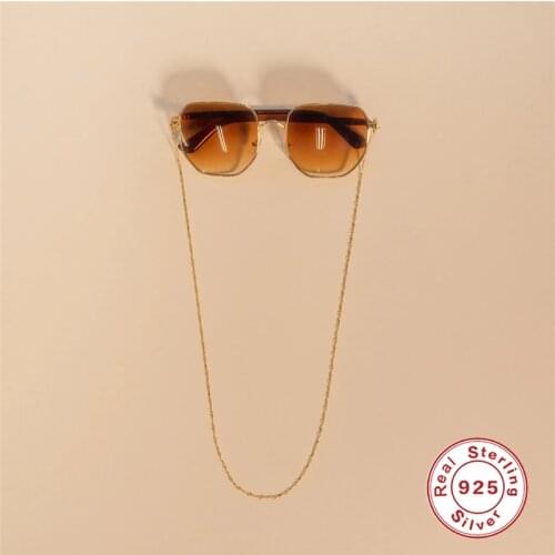 Aide Glasses Neck Strap S925 Silver Chain for Women Face Mask Collier Sunglasses Chains Lanyard Eyeglasses Strap Cord Rope Gifts