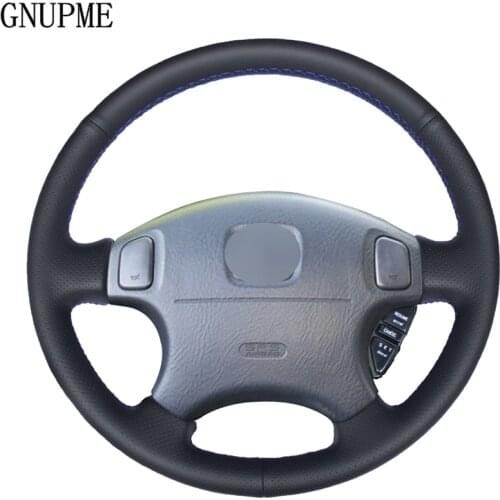 DIY Black Artificial Leather Car Steering Wheel Cover for Honda CRV CR-V 1997-2001 Accord 6 1998-2002 Odyssey 1998-2001 Prelude