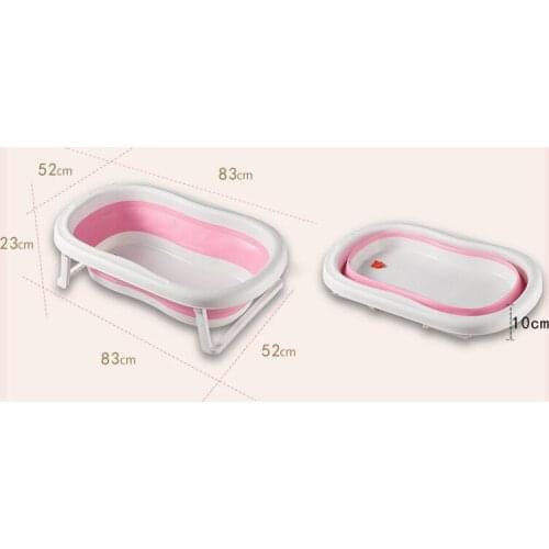 Baby folding tub Baby bath tub household new baby thickening large baby bath tub bath tub supplies