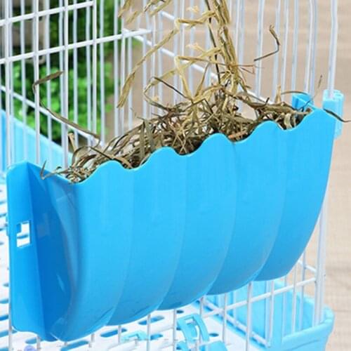 Small Pet Food Container Bowl Grass Frame Rabbit Feeder Guinea Pig Chinchilla Cage Accessories Fixed Pet Supplies