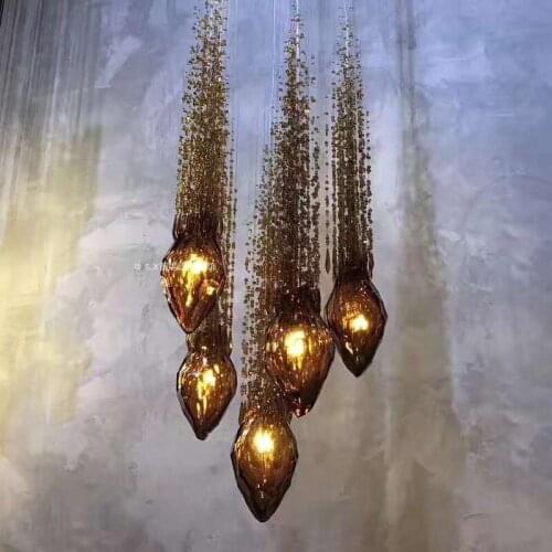 Art window decoration bedroom porch bar clothing store Italian designer post-modern American retro chandelier led