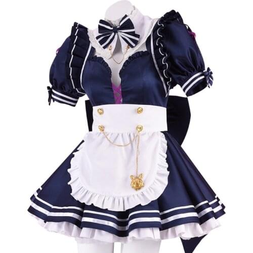 Game FGO Mash Kyrielight Cosplay Costumes Women Girls Maid Dresses Costume Fate Grand Orderfull Set Outfit Sexy Lolita Dress