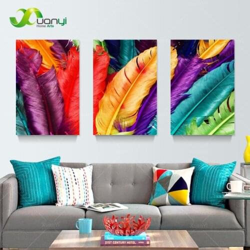 Feather Still Life Canvas Oil Painting Cuadros Home Decoration Wall Art Pictures Painting For Living Room Prints Unframed PR199