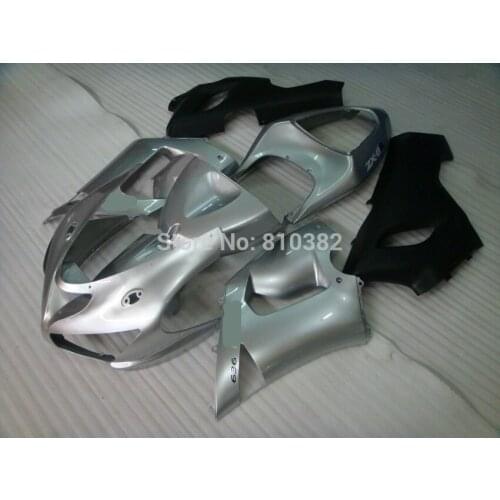 Motorcycle Fairing kit for KAWASAKI Ninja ZX6R 05 06 ZX6R 636 2005 2006 Cool silver black ABS Fairings set +7 gifts SX102