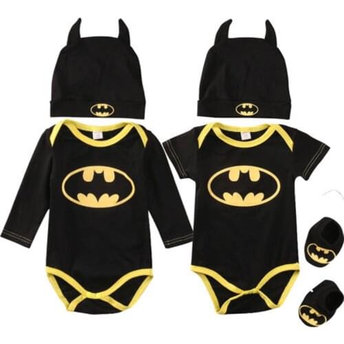 0-24M Fashion Baby Boys Rompers Toddler Jumpsuit Newborn Cotton Tops+Shoes+Hat 3Pcs Outfit Clothes Set Kids Clothes
