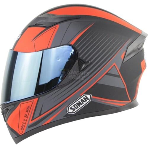 SOMAN Motorcycle Helmet Men Casco Moto Doublel Lens Motocross Helmets Full Face Motorcycle Capacete Motorbike Riding Helmet