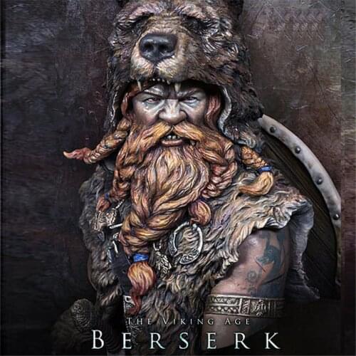 The Viking Age Berserk Resin Bust Kit 1/10 Scale Assembly Model Figure Resin Kit Bust Colorless Self-Assembled Toy