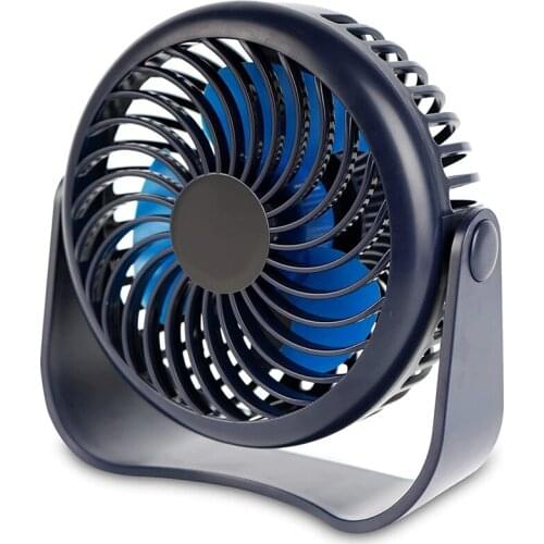 USB Desk Fan, Personal Desktop Fan Rechargeable Battery Operated, Portable Mini Fan, Adjustment for Office Table
