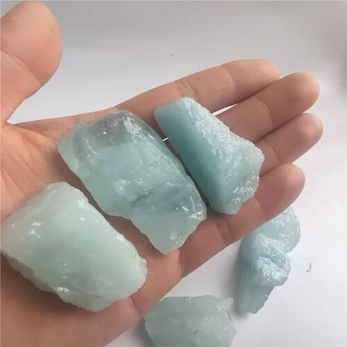50g Bulk Natural Blue Aquamarine Pink Morganite Quartz Beryl Gemstone Crystal Stone Mineral Specimen