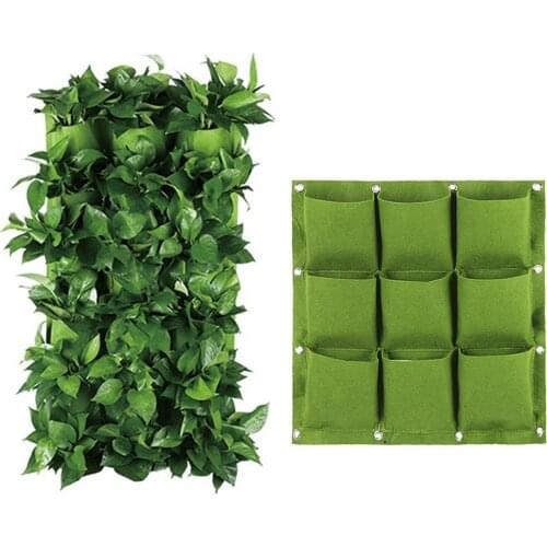 Non-woven Pockets Vertical Wall Garden Planter Grow Bag for Flower Vegetable for Indoor/Outdoor Garden Home Decoration