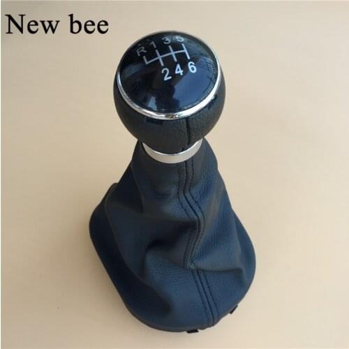 Newbee 5 / 6 Speed Car Gear Shift Knob Lever Gaitor Boot Cover For Volkswagen VW Caddy 2 II MK2 Touran 2005 2006 2007 2008 2009