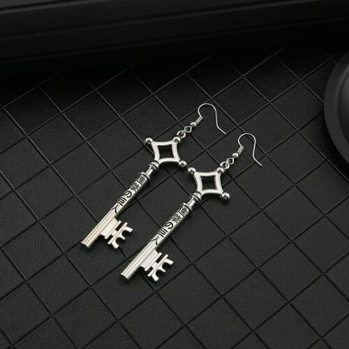 Anime Attack On Titan Earring Key Shape Dangle Earrings Shingeki No Kyojin Cosplay Drop Earrings For Women Girl Fashion Jewelry