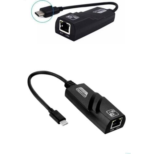 2021 New Type-c USB-C TGio RJ45 Gabit Network Adapter Cable Support 10/100/1000 MBPS Automatic Recognition Function For Laptops