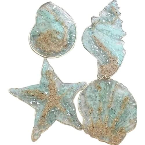 Q39C Starfish Shape Silicone Mold Epoxy Resin Coaster Mold Pallet Resin Casting Mold Suitable for Diy Agate Coaster Bowl Mat