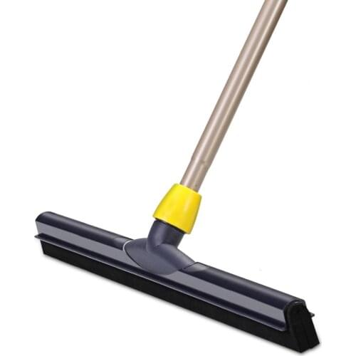 Yocada Floor Squeegee Scrubber with 54 in Long Adjustable Telescopic Heavy Duty Household Broom for Glass Tile Cleaning