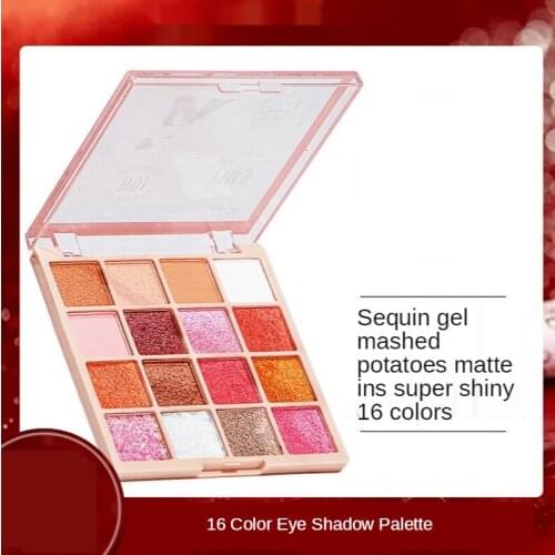 16-color Eyeshadow Long-lasting Easy To Wear Pearly Matte Eyeshadow Palette Mashed Potatoes Makeup Eyeshadow Palette Makeup