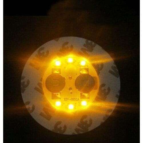 300pcs Super bright 3mm 6LEDs Bottle Cup Mat Led Coaster Glorifier Mini glow Sticker light Club Bar Party Decor-6 Color option