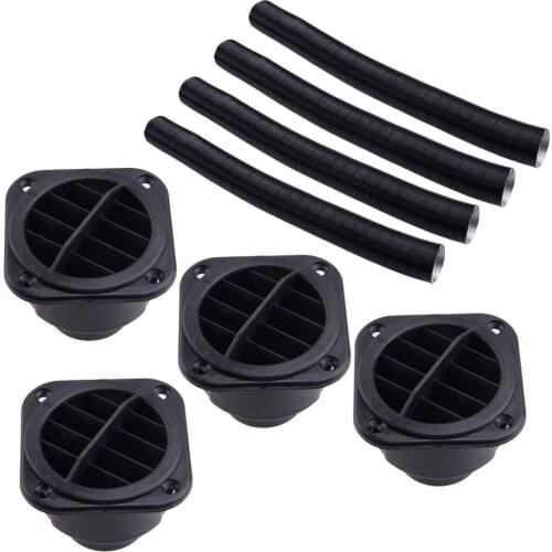 4 Sets Car 42mm Heater Duct Hose Pipe with Air Vent Outlet Fit for Webasto Eberspacher Domestic Planer