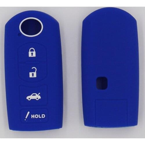 4PC New Car Silicone 2 Button Remote Flip Key Cover Case Fob 7x3.6x1.4cm Fit for Mazda 2 3 5 6 CX7 / CX9 RX8 MX5 MPV