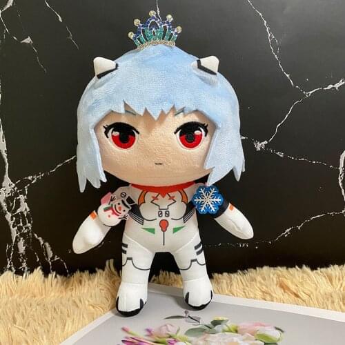 Anime Plush Rei Stuffed Plush Toys Rei Plush Doll Kawaii Ayanami Rei Plush Toys Princess Pillow Christmas Birthday Gift for Kids