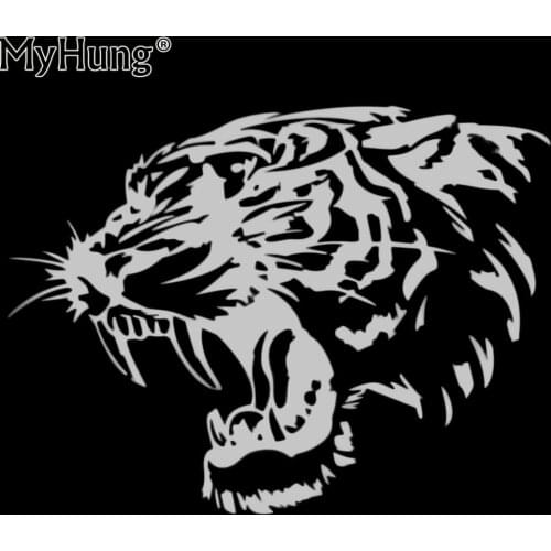Car Tiger Hood Reflective Stickers Vehicles For Audi A4 B5 B6 B8 A6 C5 A3 A5 Q5 Q7 BMW E46 E39 E90 E36 E60 Peugeot 207 28*28cm