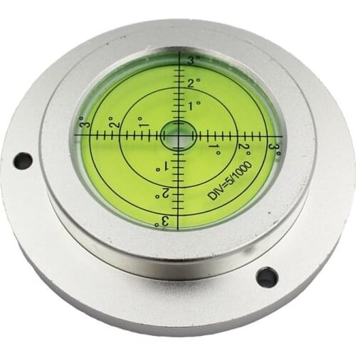 HACCURY Big Universal Metal Level Bubble Round Bubble Level for Crane installation Green or White Color
