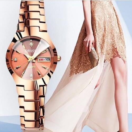 Automatic Movement Watch Womens Fashion Watch Trend Waterproof Luminous Tungsten Steel Womens Watch Versatile Womens Watch