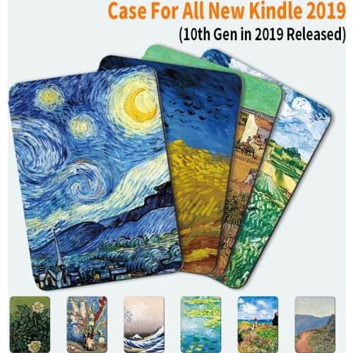 Kindle Case For All-New Kindle 10th J9G29R 6 Inch 2019 Released Magnetic Smart Fabric Cover Leather Screen Protector Case