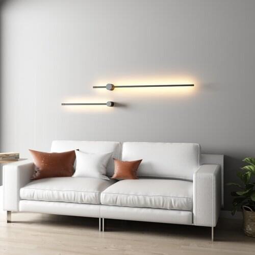 Nordic Long Line Type Led Wall Lights Nordic Loft Lighting Acrylic Lampshade Background Indoor Decor Wall Lamps Aisle Luminaries