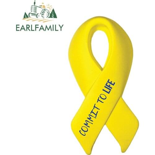 EARLFAMILY 13cm x 7.2cm for Commit To Life Car Stickers Personality Decal Trunk Occlusion Scratch Creative Windshield Decoration