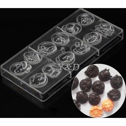 Horoscope Pudding 12 Zodiac Constellation Star Sign Injection Hard Polycarbonate PC Jelly Chocolate Mold Mould