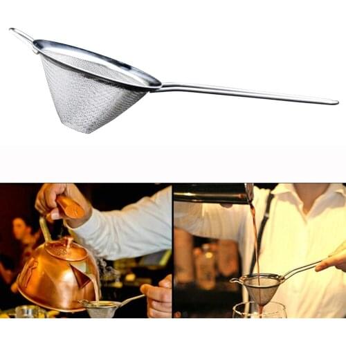 Conical Cocktail Filter Stainless Steel strainers Conical Wire Fine Mesh Oil Strainer Flour Sifter Sieve DIY Kitchen Tools