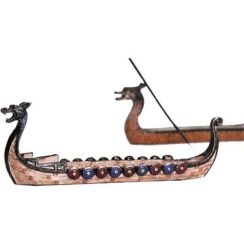 Incense Burner Retro Dragon Boat Stick Holder Home Decor Carved Carving Censer Ornaments