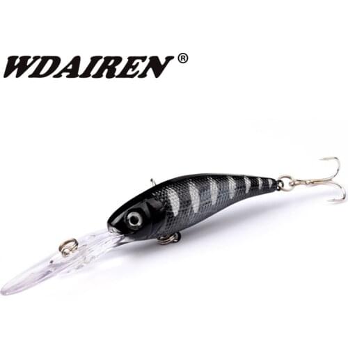 Laser Minnow fishing Lures 100mm 7.5g Deep diving Wobblers Artificial Hard Bait Carp Bass Lure Crankbaits Pesca Fishing Tackle